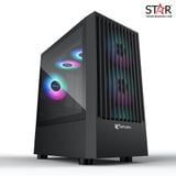 Thùng máy Jetek Game – X1 Tặng 3 Fan RGB (Đen)