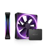 Bộ 2 fan NZXT F140 RGB DUO Twin Pack | Đen, kèm hub