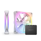 Bộ 2 fan NZXT F140 RGB DUO Twin Pack | Trắng, kèm hub