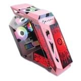 Thùng máy VSP ESPORT ROG ES1 Gaming (No Fan) (Hồng)