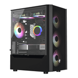 Thùng máy Vitra Cruise AX3 - Đen | Micro ATX, kèm sẵn 4 fan RGB
