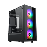 Thùng máy Xigmatek MYX 3F - Black | Kèm 3 fan led