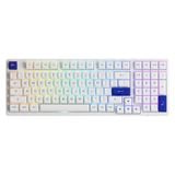 Bàn phím cơ Akko 3098B Multi modes Blue on White | Akko CS Switch - Jelly Pink